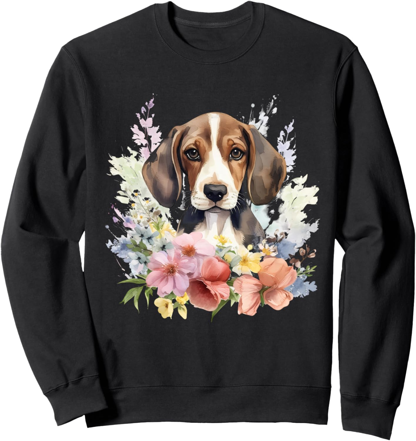 

Толстовка с изображением бигля, выполненная в акварельном стиле Funny Beagle Gifts For Dog Lovers And Owners, черный
