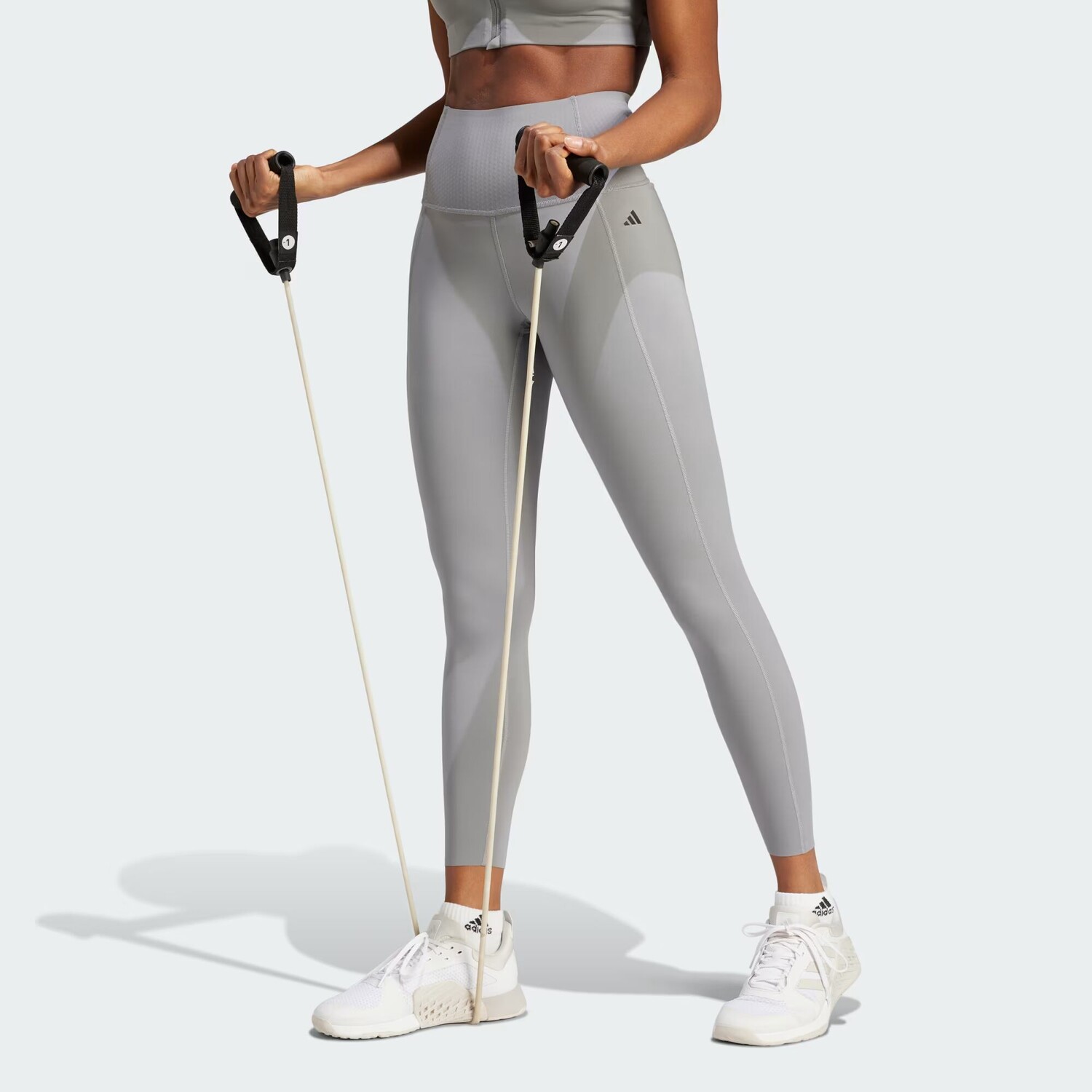 

Леггинсы Optime Power 7/8 Adidas, цвет Grey Three
