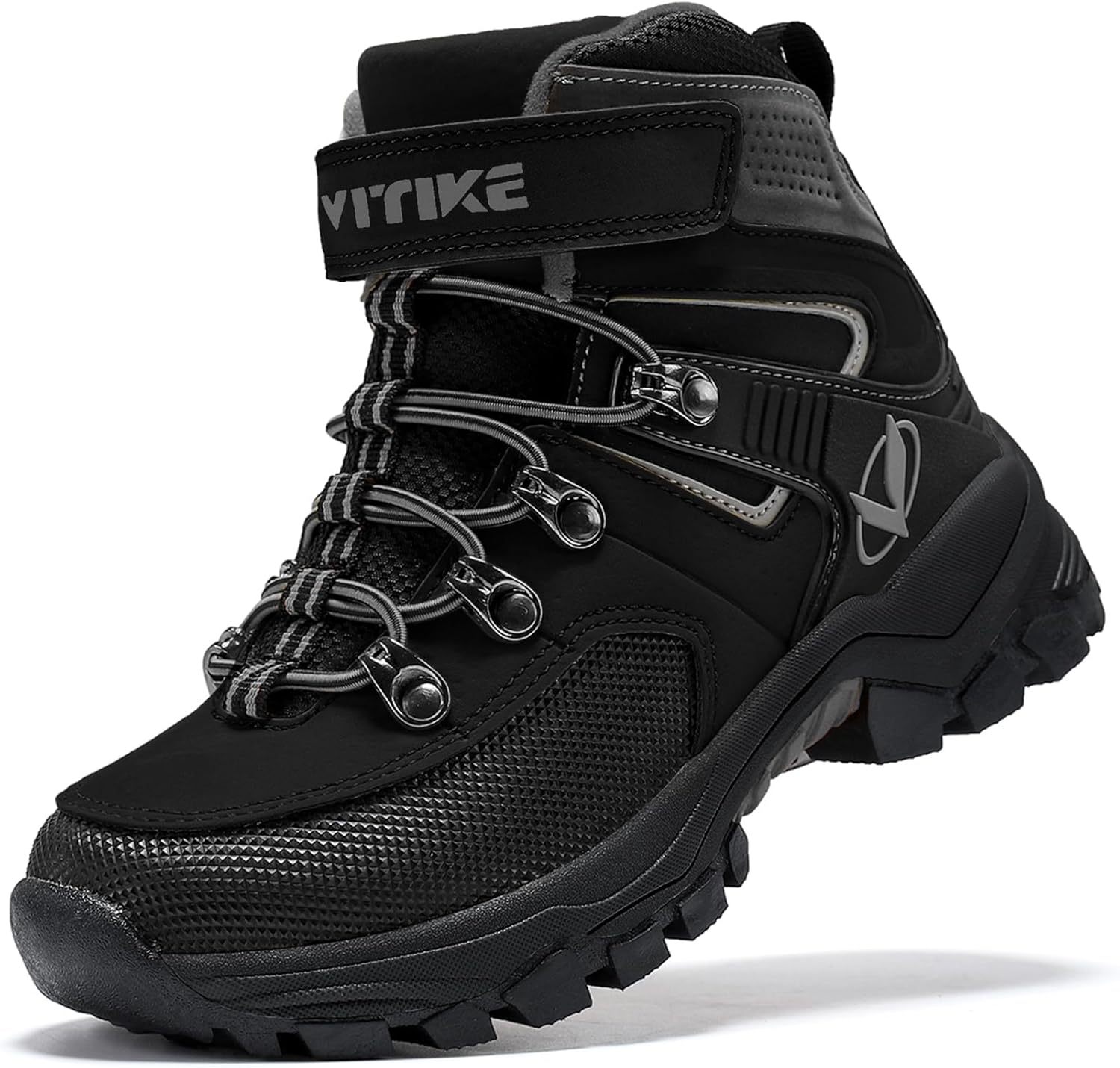 

Зимние теплые ботинки Littleplum для мальчиков, противоскользящие походные ботинки, ботильоны для детей, черный