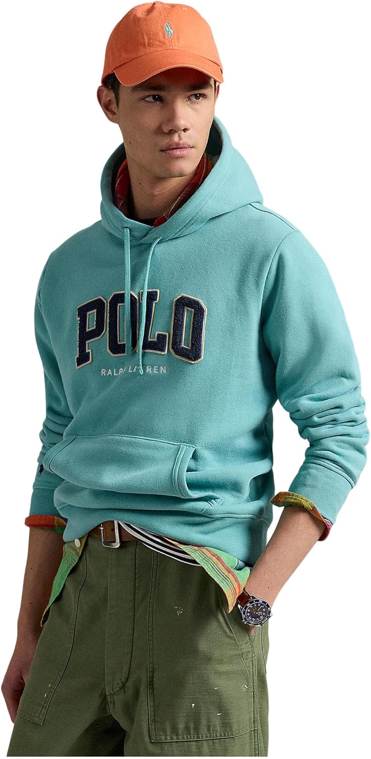 

Мужская флисовая толстовка с длинным рукавом и принтом POLO RALPH LAUREN, Deep Seafoam
