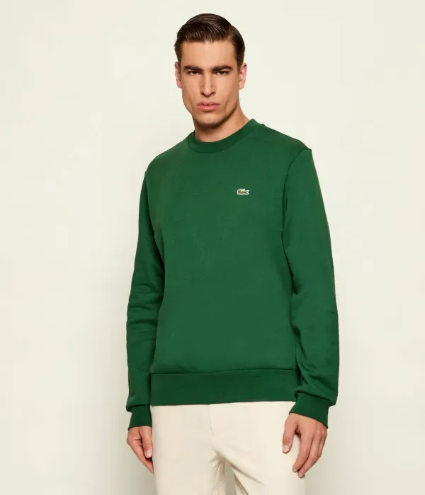Толстовка Lacoste Classic Fit, хлопок/полиэстер, зеленый