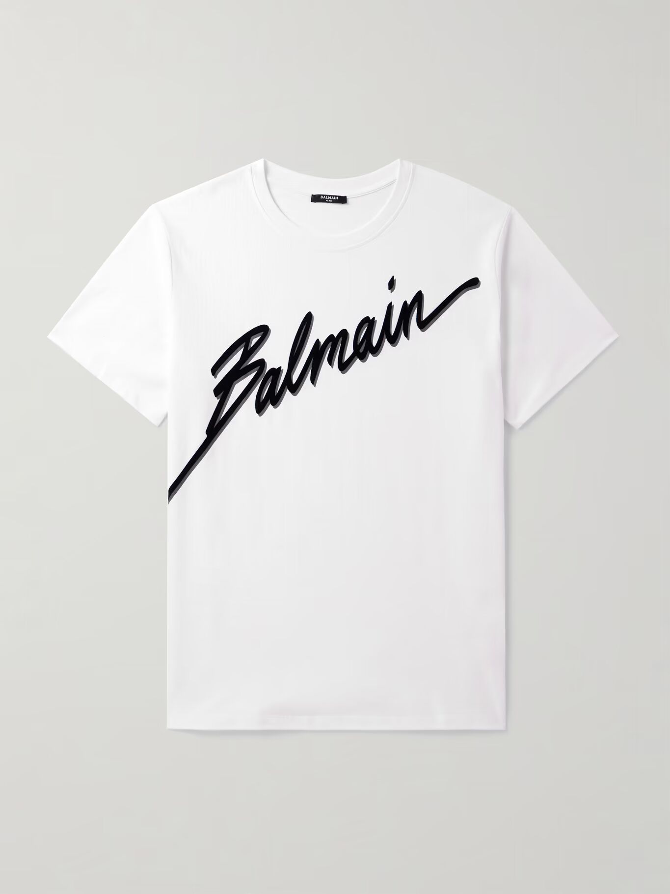 

Футболка из хлопкового джерси с логотипом BALMAIN, белый