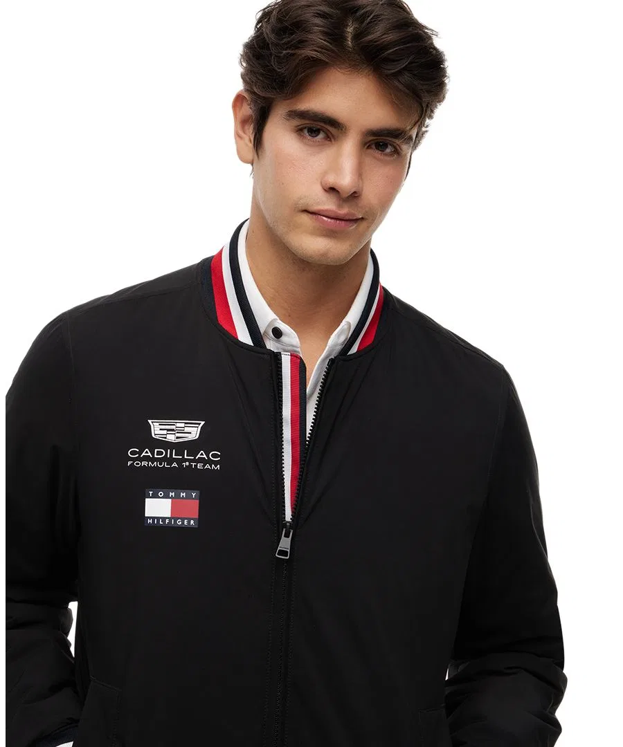 Мужская реплика университетской куртки Cadillac F1 Tommy Hilfiger, черный — фото 2
