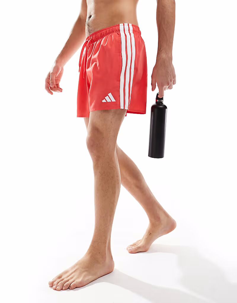 

Плавки-шорты Adidas Training с тремя полосками, 3 дюйма, красные Adidas Performance
