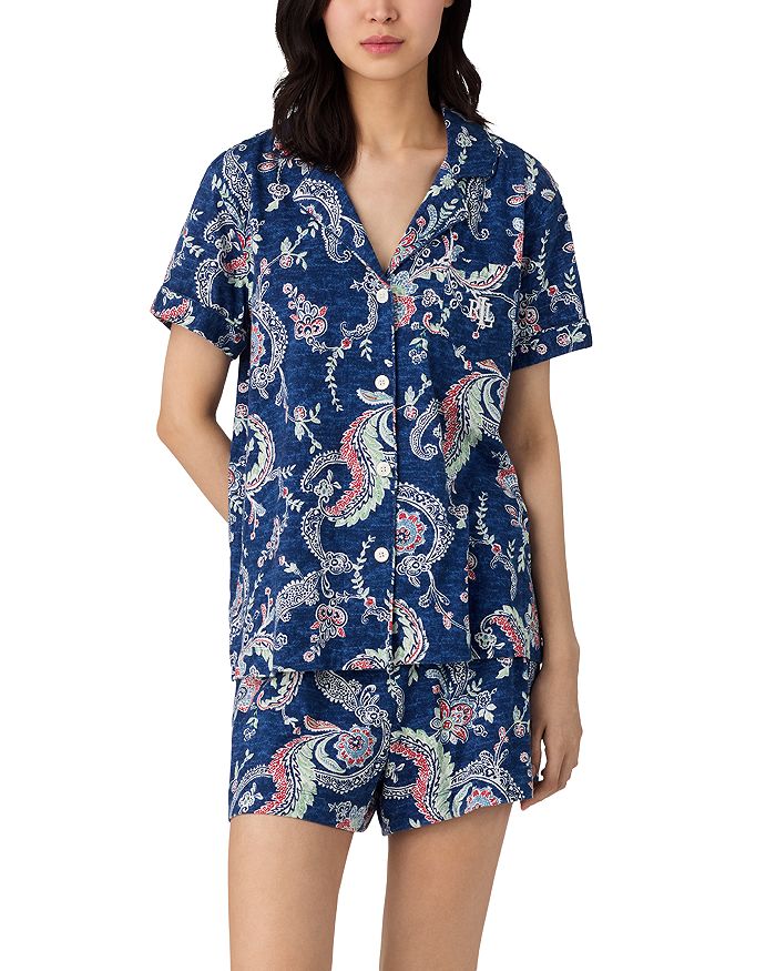 

Ralph Lauren Пижамный комплект с принтом пейсли и боксерскими шортами Ralph Lauren, синий