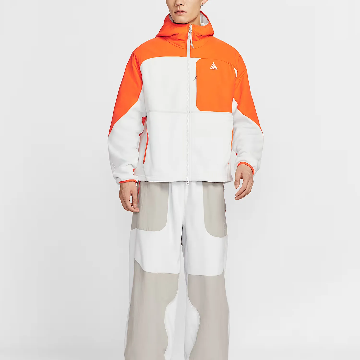 Толстовка Wolf Tree на молнии Nike, Safe Orange/Dust Photon/Bright Purple/Mountain White — фото 3