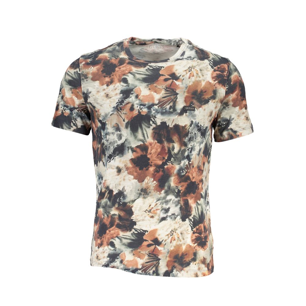 

Футболка Chic Beige Slim Fit с круглым вырезом Guess Shoes, бежевый