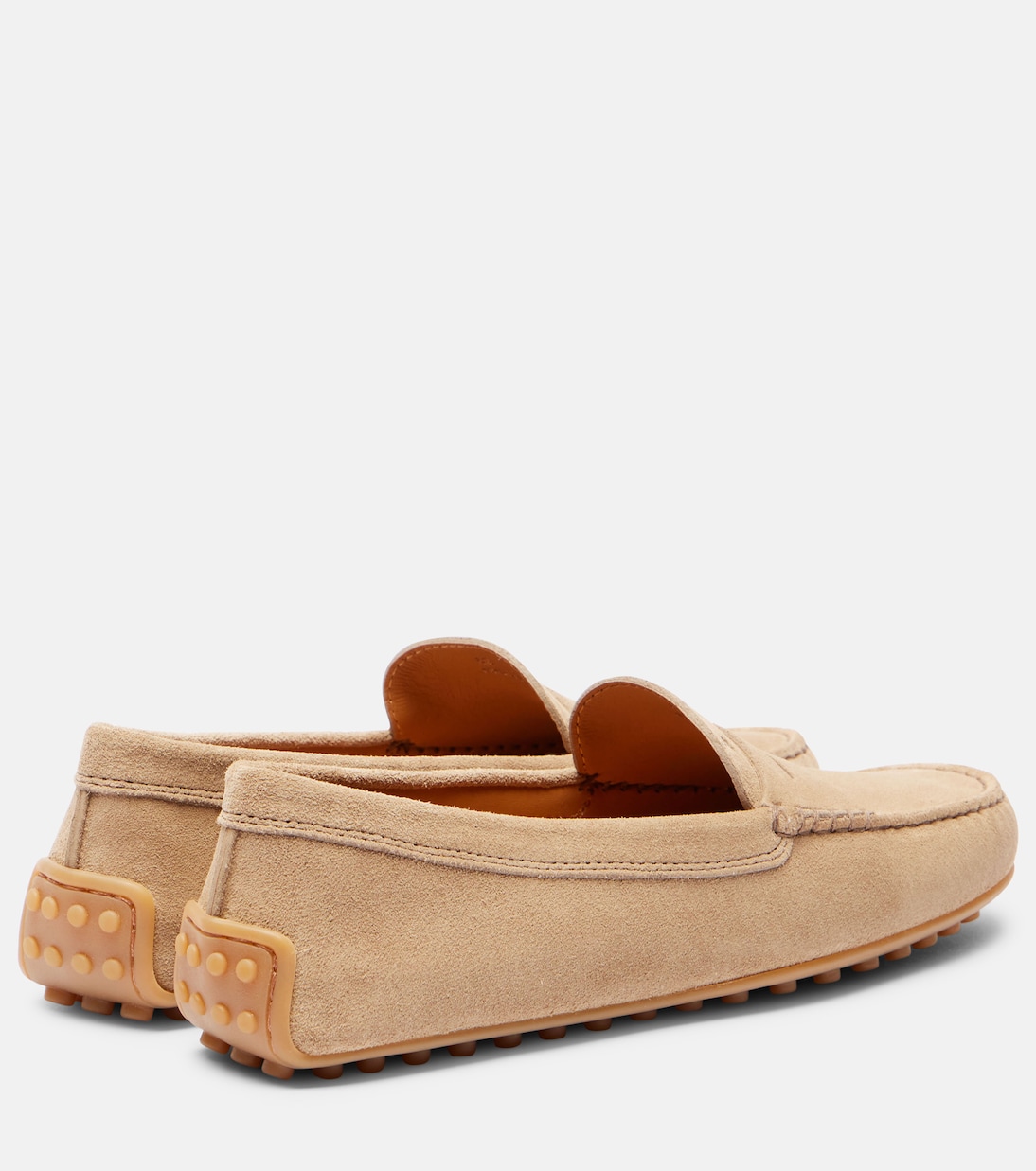Гоммино Bubble замшевые мокасины для вождения Tod's, Tabacco Chiaro — фото 2