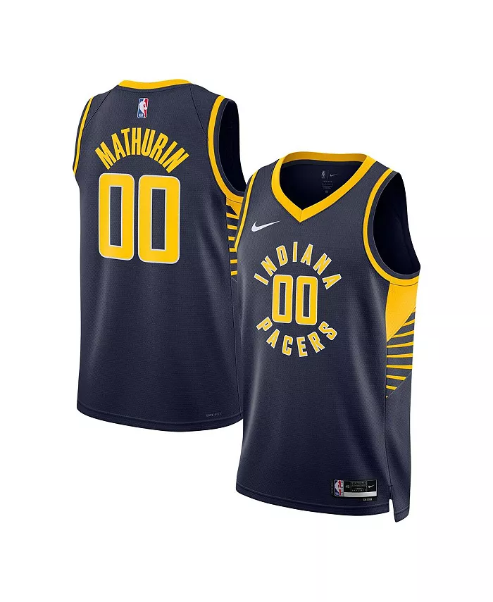 

Мужская и женская баскетбольная майка Bennedict Mathurin Indiana Pacers Swingman Nike, синий