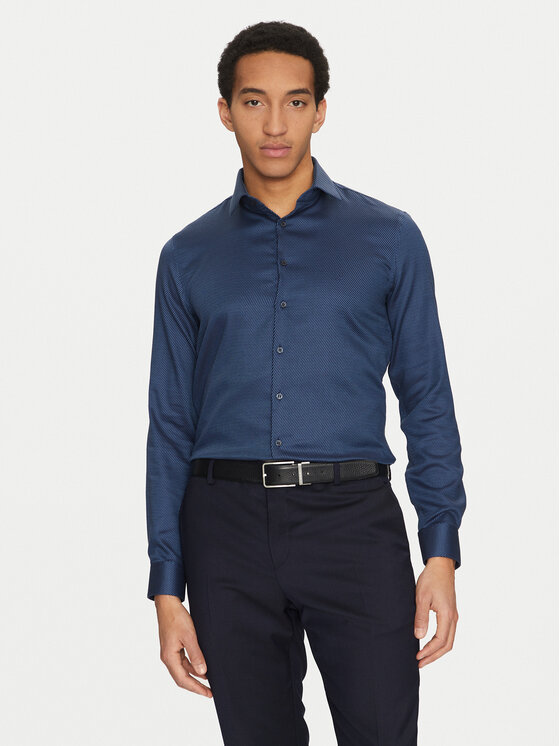

Рубашка облегающего кроя K10K114316 Calvin Klein, синий