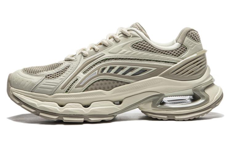 

Кроссовки LiNing Furious Rider BOW с амортизацией и противоскользящей подошвой, низкие, мужские, зелено-серый