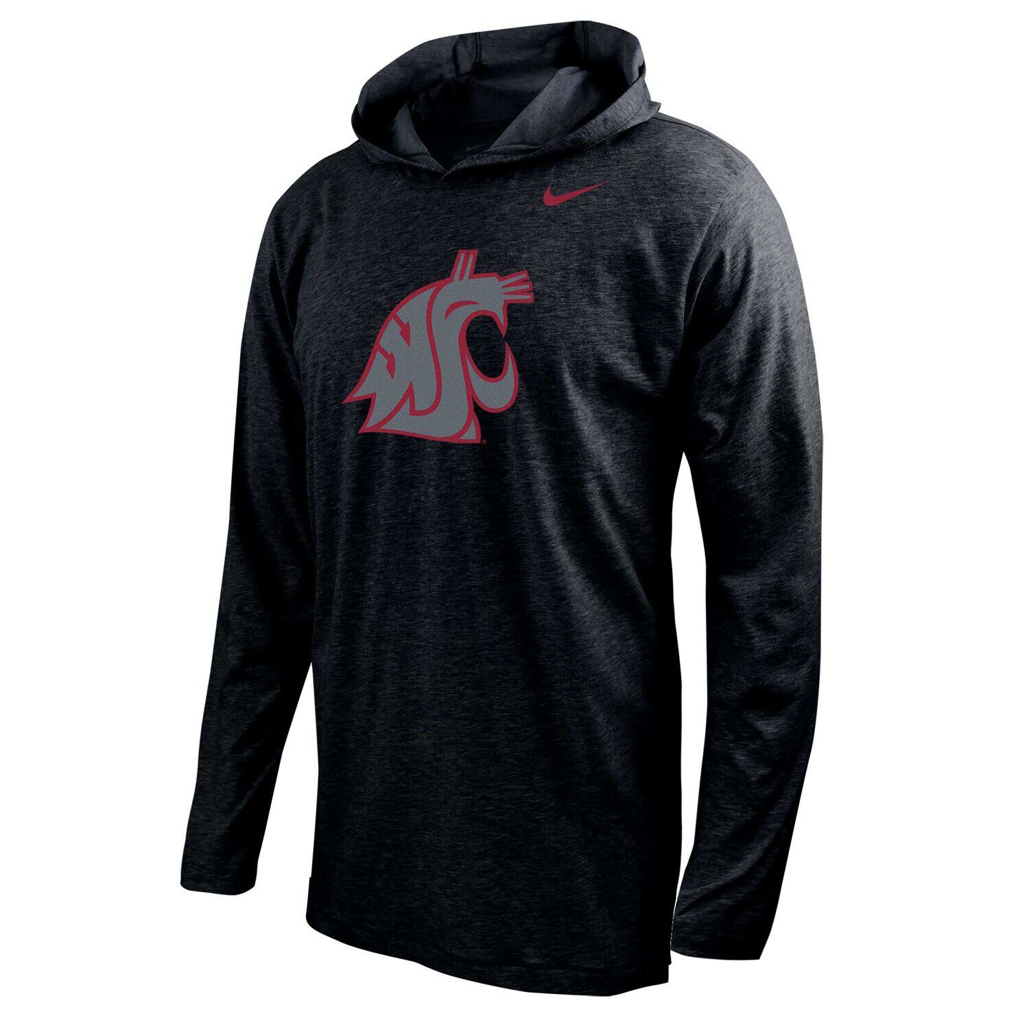 Мужская черная футболка с длинным рукавом и худи Nike Washington State Cougars Color Pop Performance — фото 2