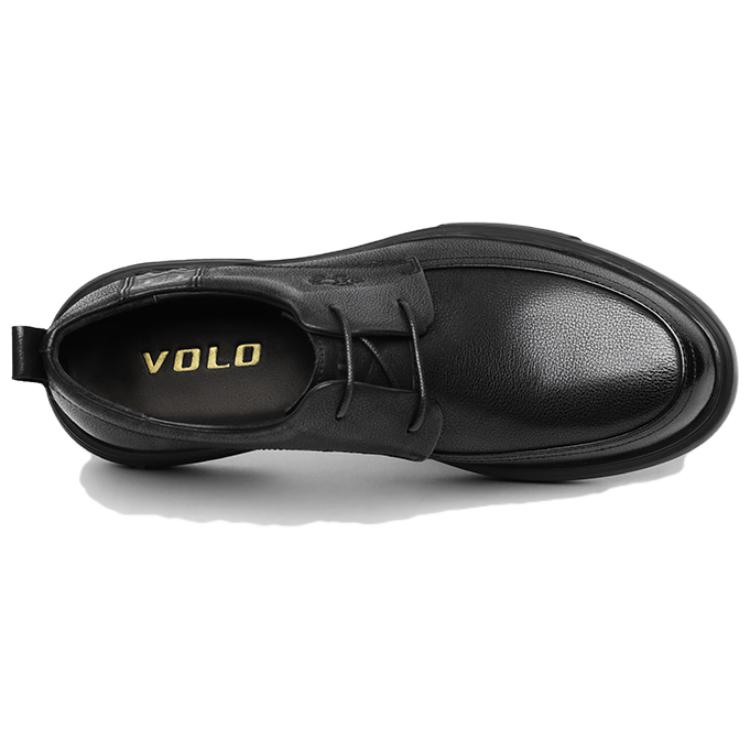 Кожаные повседневные туфли мужские черные VOLO, черный Lace-Up 286217001D — фото 4