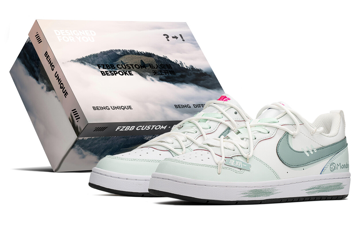

Кроссовки Nike Court Borough Skateboarding Shoes Women's Low-top Green/white, зеленый
