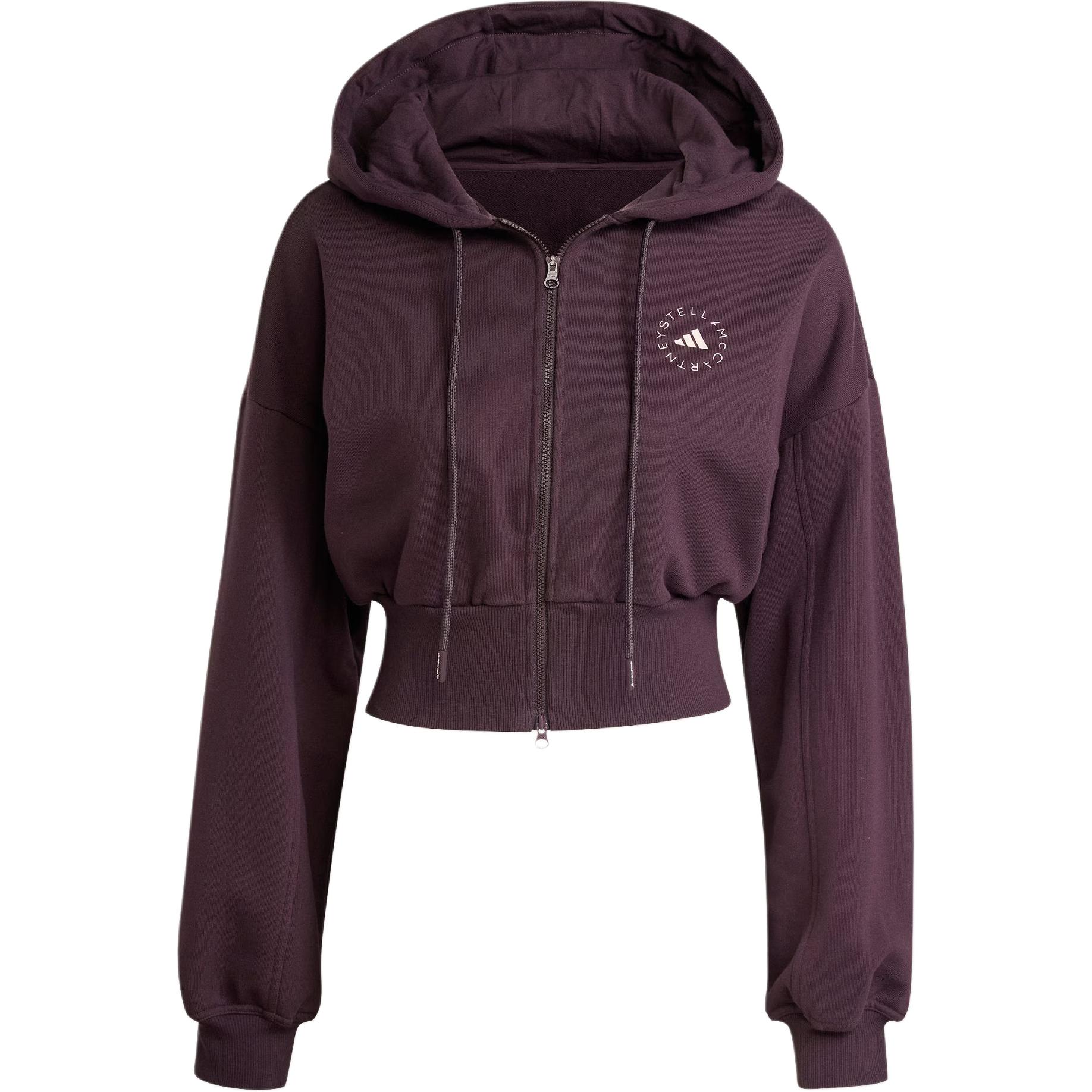Adidas With AdiClub Adidas By Stella McCartney Sportswear Cropped Hoodie, Dark Brown — фото 3