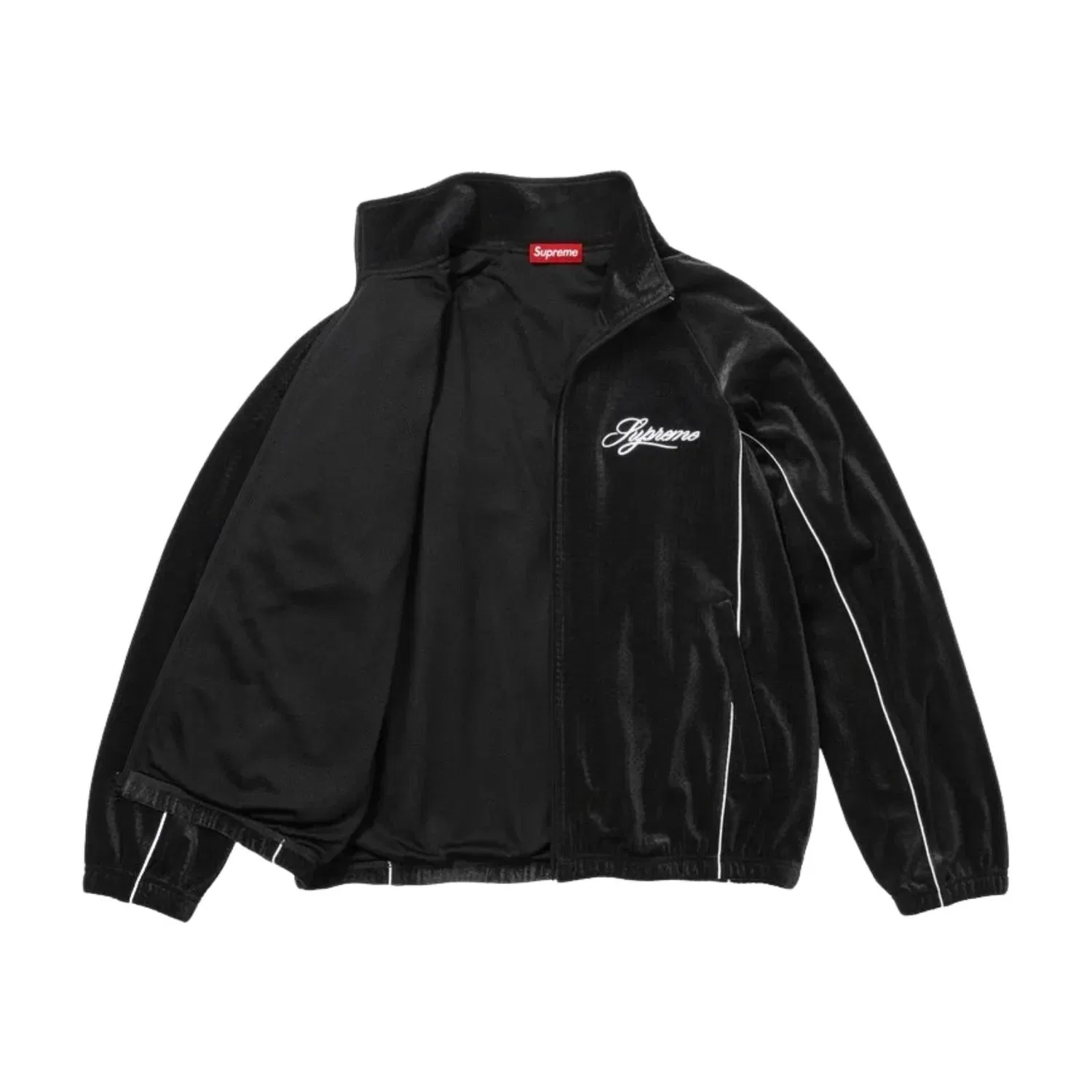 Спортивная куртка Supreme SS26 из велюровой сетки, черная, SUP-SS26-121-BLK — фото 2