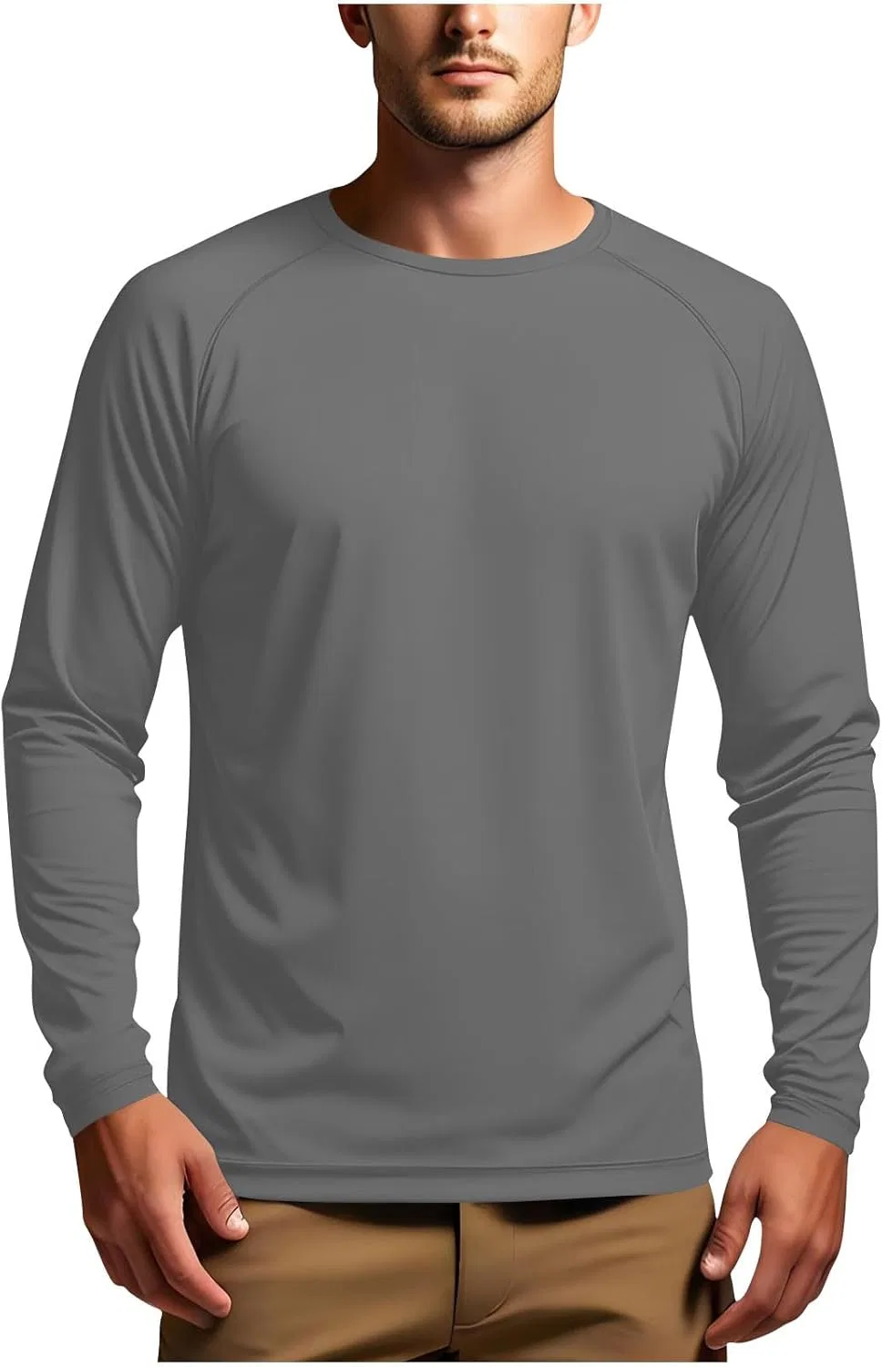 Футболка с длинным рукавом UPF 50+, бренд Generic, Dark Gray