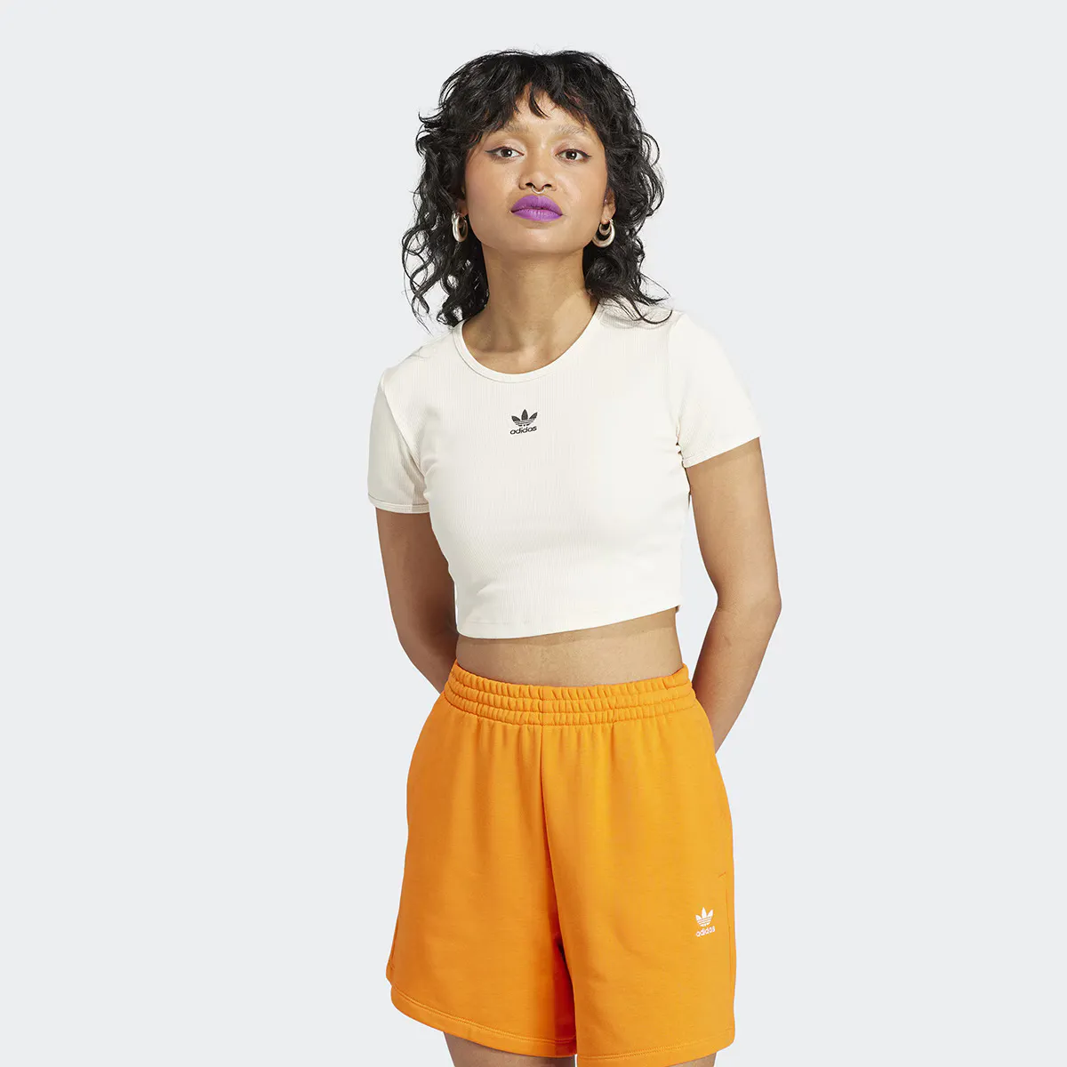 

Женская футболка Essentials Rib Adidas Originals, белый