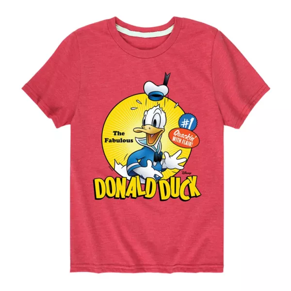 

Футболка для мальчиков 8-20 лет с принтом Дональда Дака Mickey Mouse & Friends Disney, красный