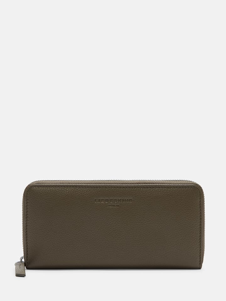 

Кожаный кошелек цвета хаки - (Ш)19 x (В)9 x (Г)2 см Liebeskind Berlin