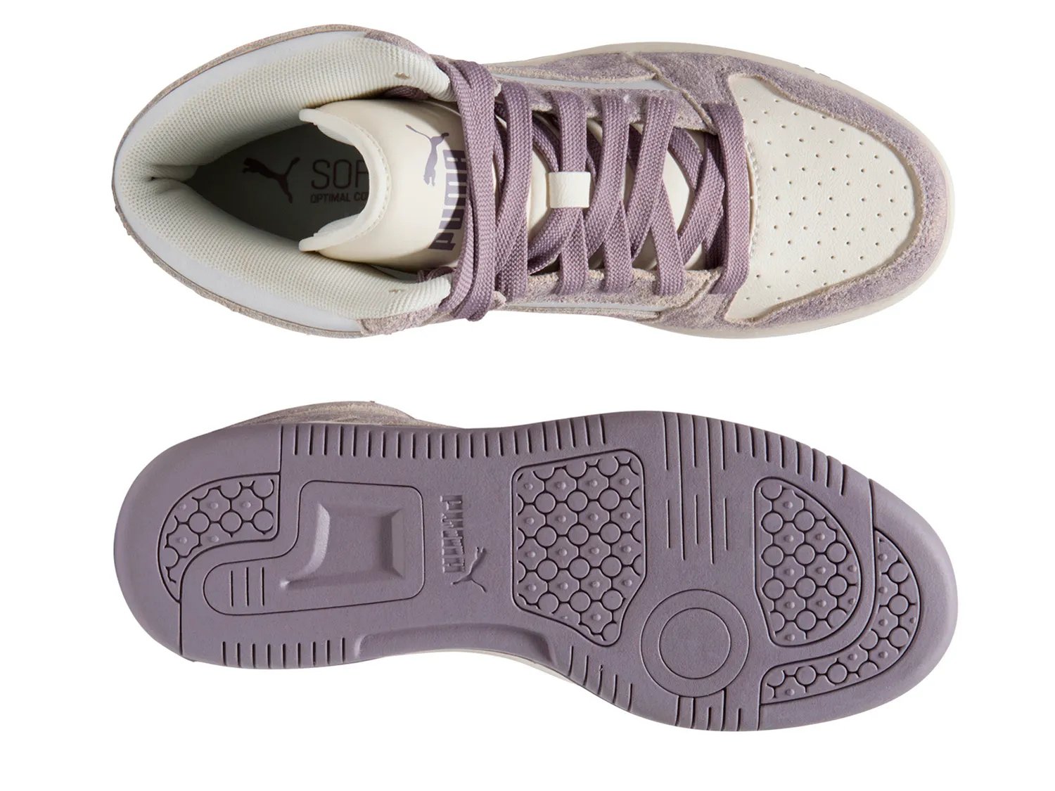 Кроссовки Puma Rebound Layup High-Top Sneaker - Women's, серый — фото 3