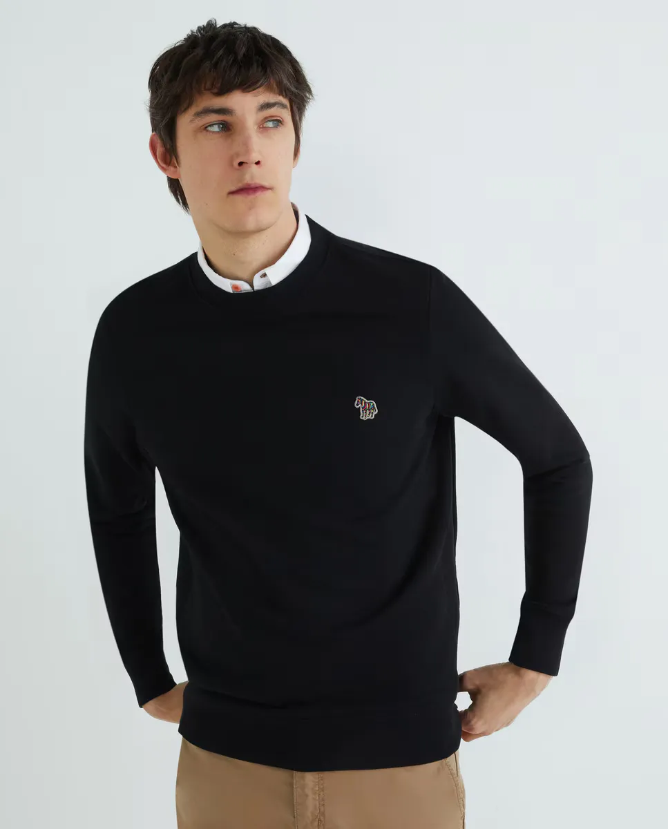 

Мужская толстовка с вышитым логотипом в виде зебры Paul Smith, черный