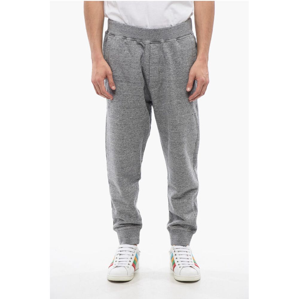 

Брюки-джоггеры из меланжевого хлопка с начесом Dsquared2, Gray
