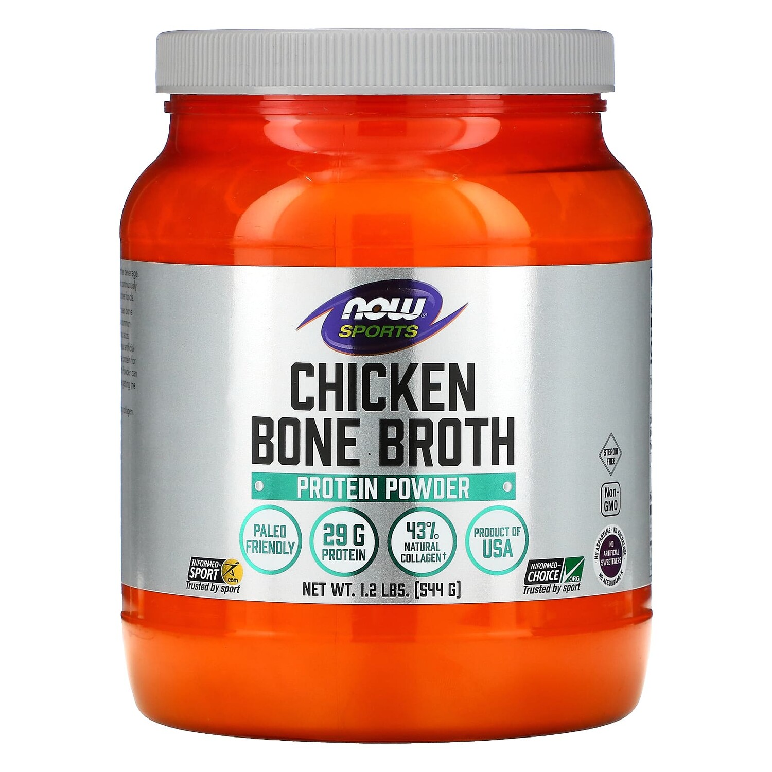 

Now Foods Бульон из куриных костей 1,2 фунт (544 г)