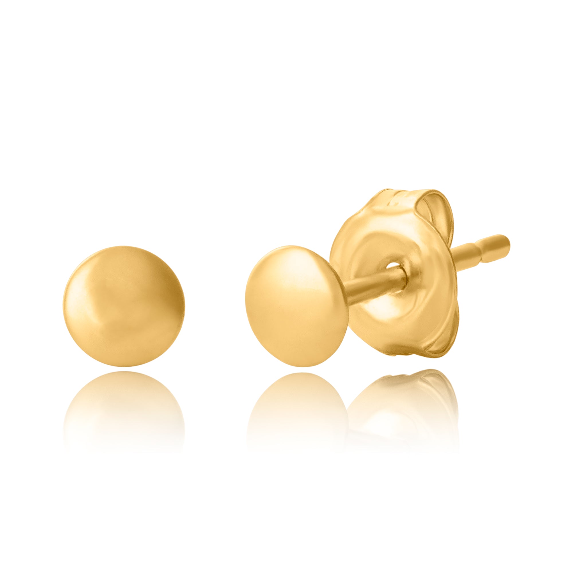 

Серьги-гвоздики с точками 4 мм из 14-каратного желтого золота Maxcolor, желтый