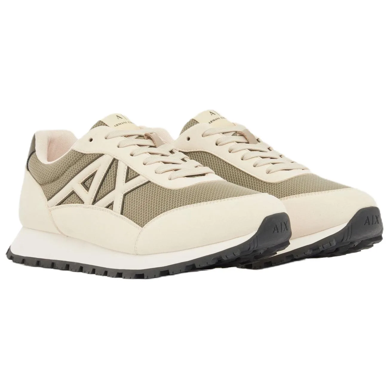 ARMANI EXCHANGE Кроссовки AE Low Top Casual Shoes 3.5 см мужские цвета хаки — фото 4