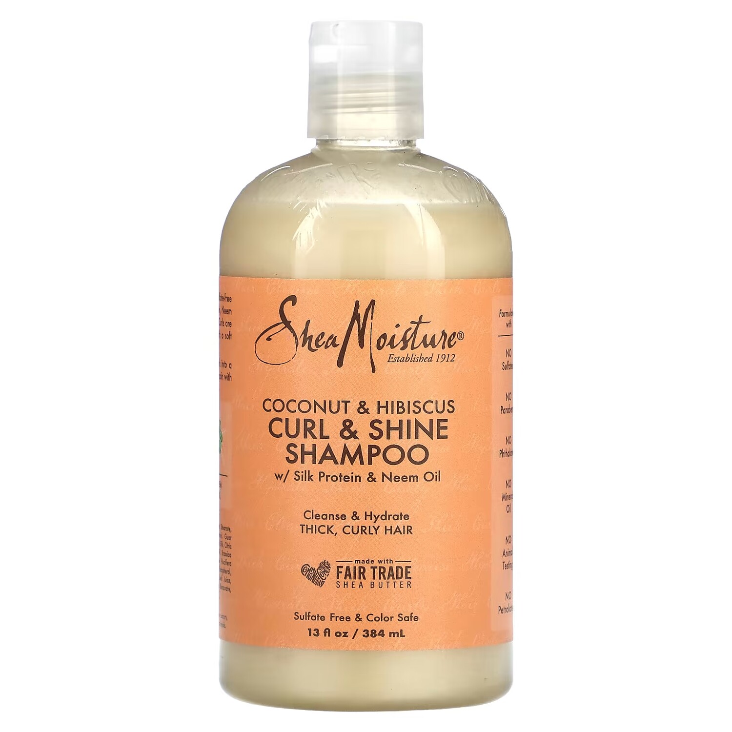 

Шампунь SheaMoisture для кудрей и блеска, кокос и гибискус