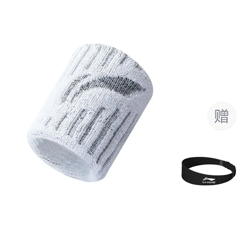 

LINING Теннисные баскетбольные напульсники дышащие термозащитные black/white cotton