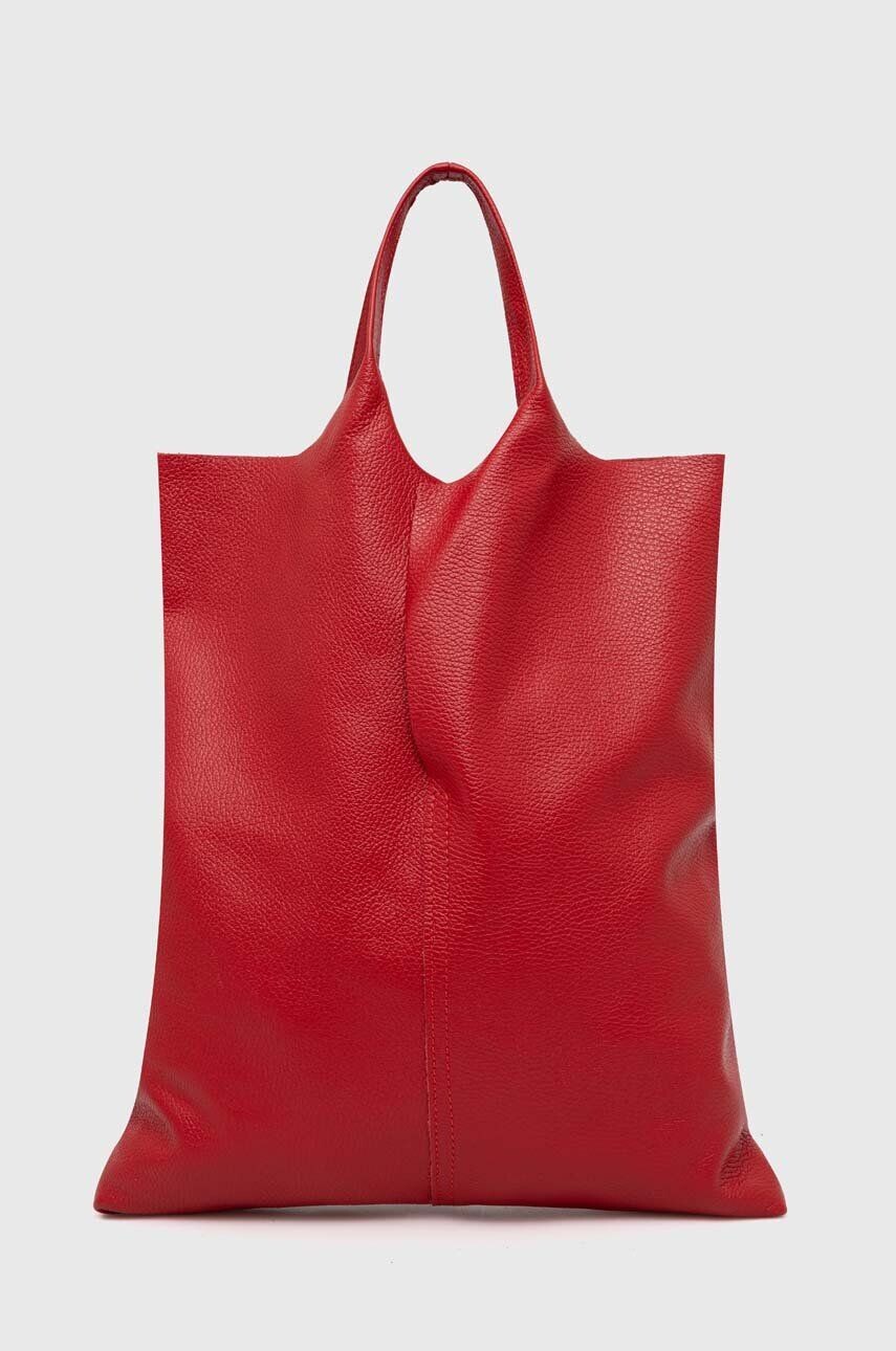 

Кожаная сумочка Answear Lab, красный