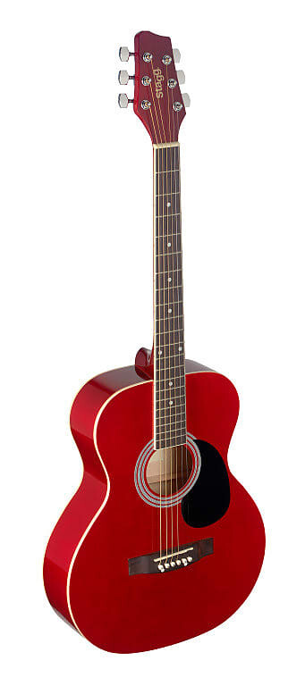 

Акустическая гитара STAGG 4/4 red auditorium acoustic guitar with basswood top