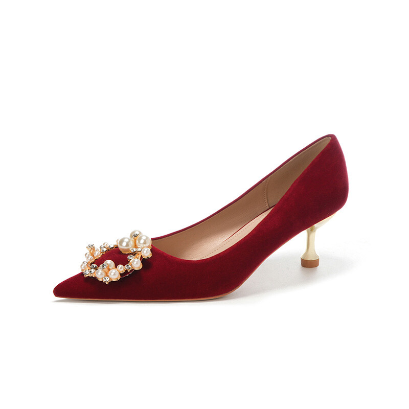 

Туфли женские на высоком каблуке Bamiti, цвет Red 5cm