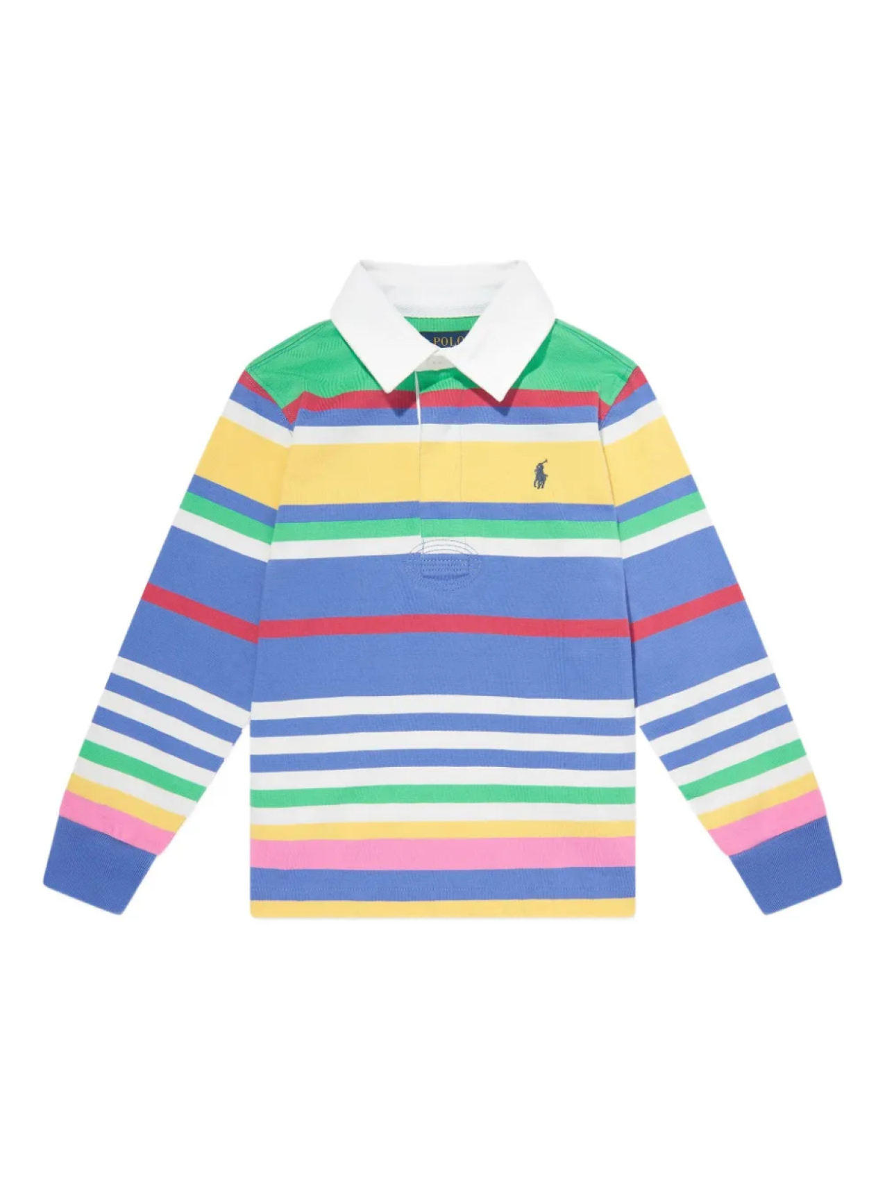 

POLO RALPH LAUREN KIDS полосатая рубашка поло, синий