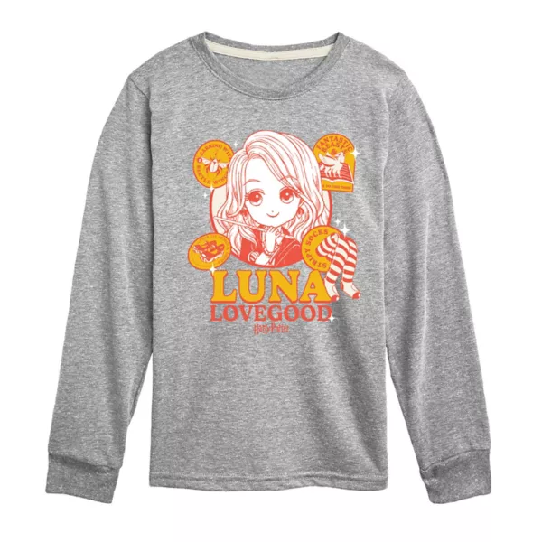 

Футболка с длинным рукавом и принтом Luna Lovegood для мальчиков 8-20 лет Harry Potter, серый