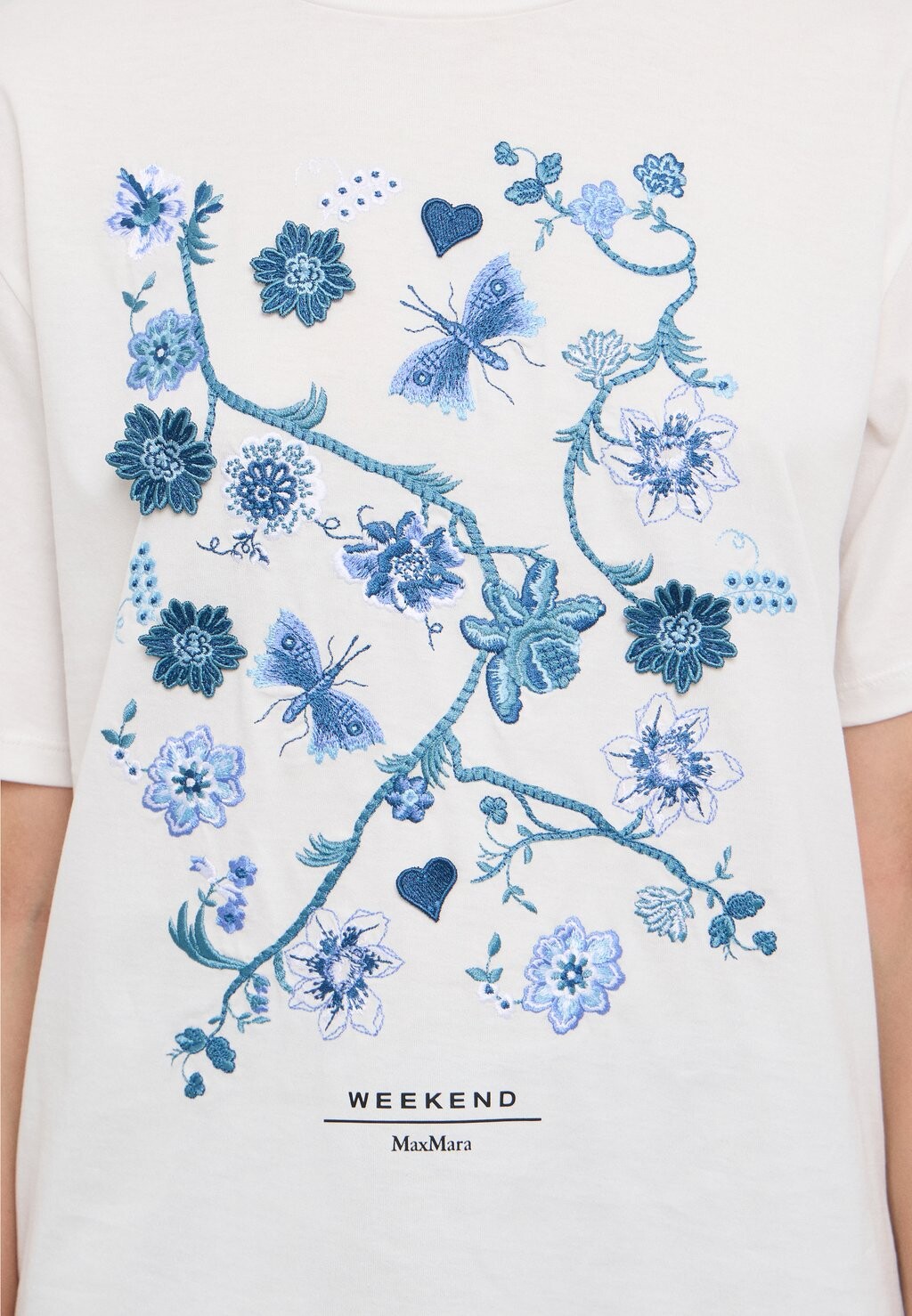 

Принт на футболке BARBANO WEEKEND MaxMara, белый