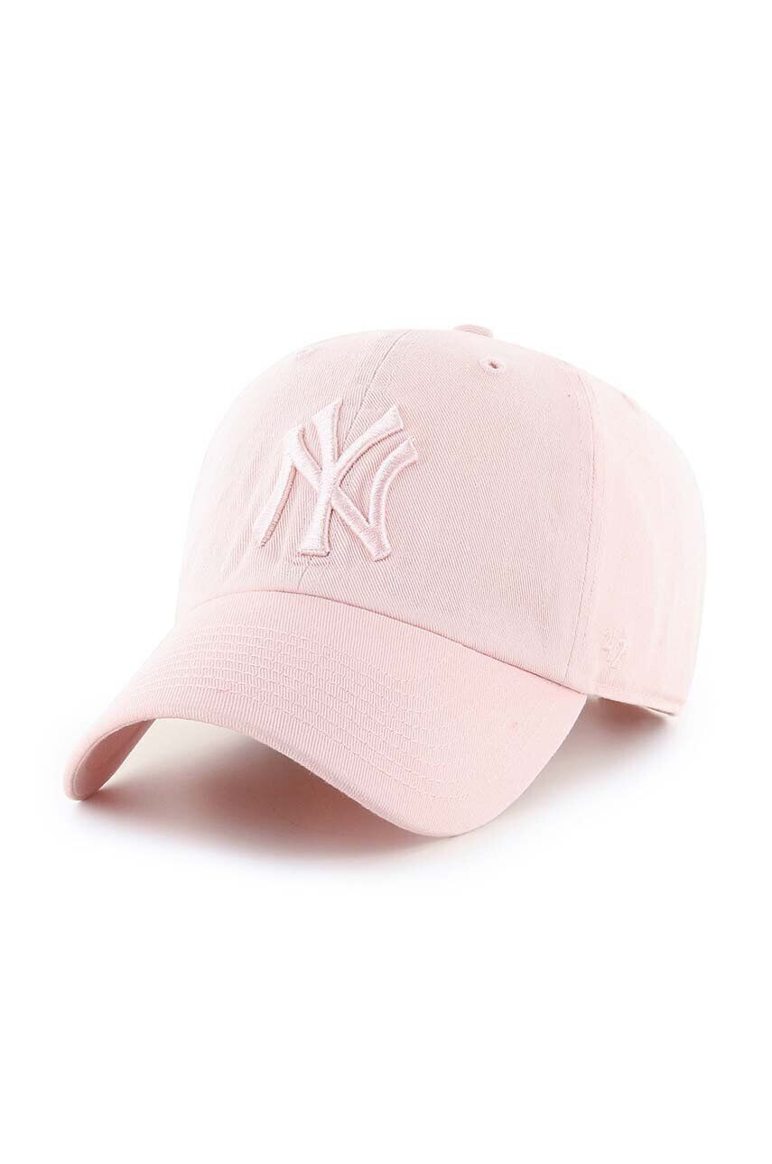 

Хлопковая бейсболка MLB New York Yankees 47 brand, розовый