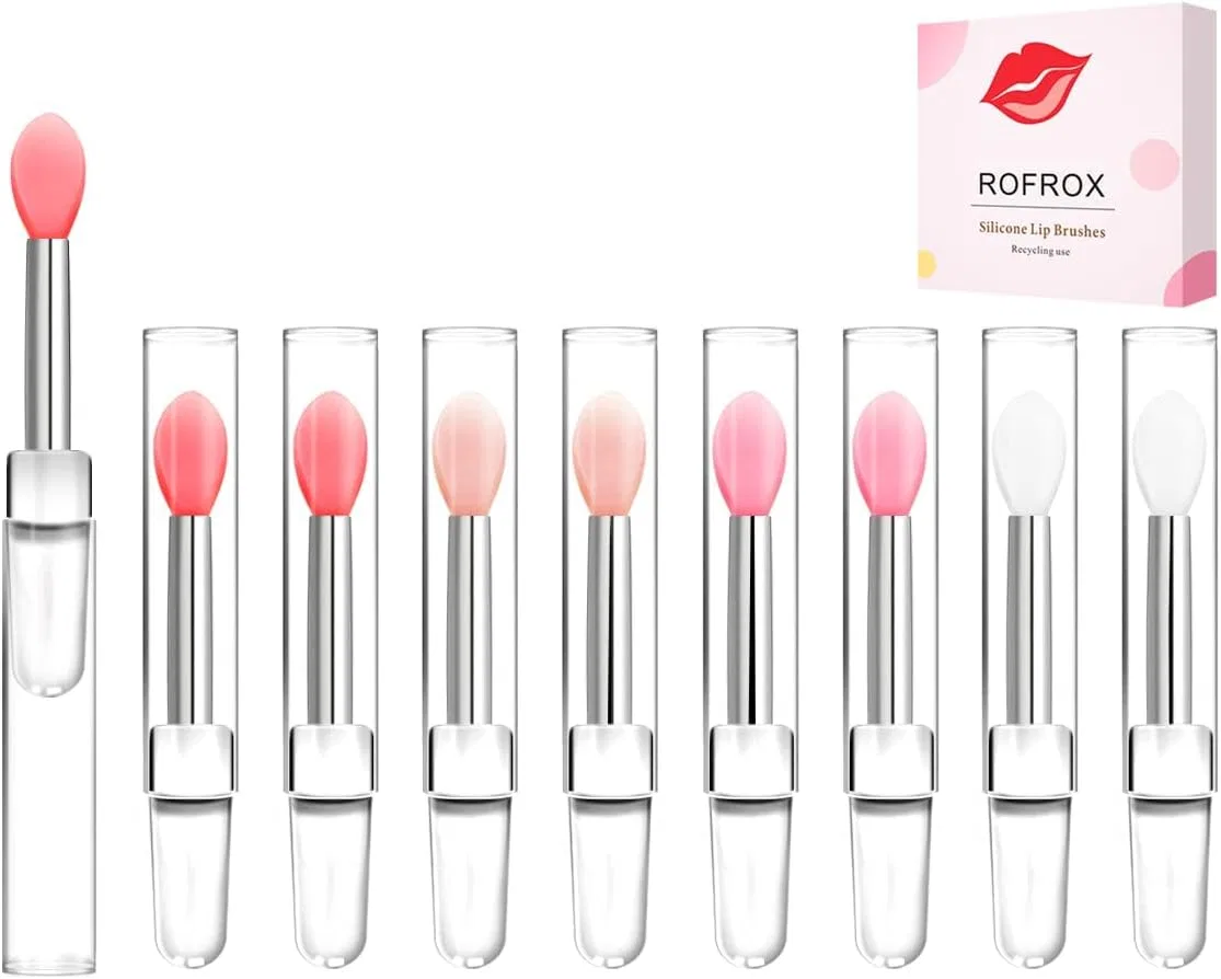 Силиконовая кисть для губ ROFROX, 8 шт., мультиколор
