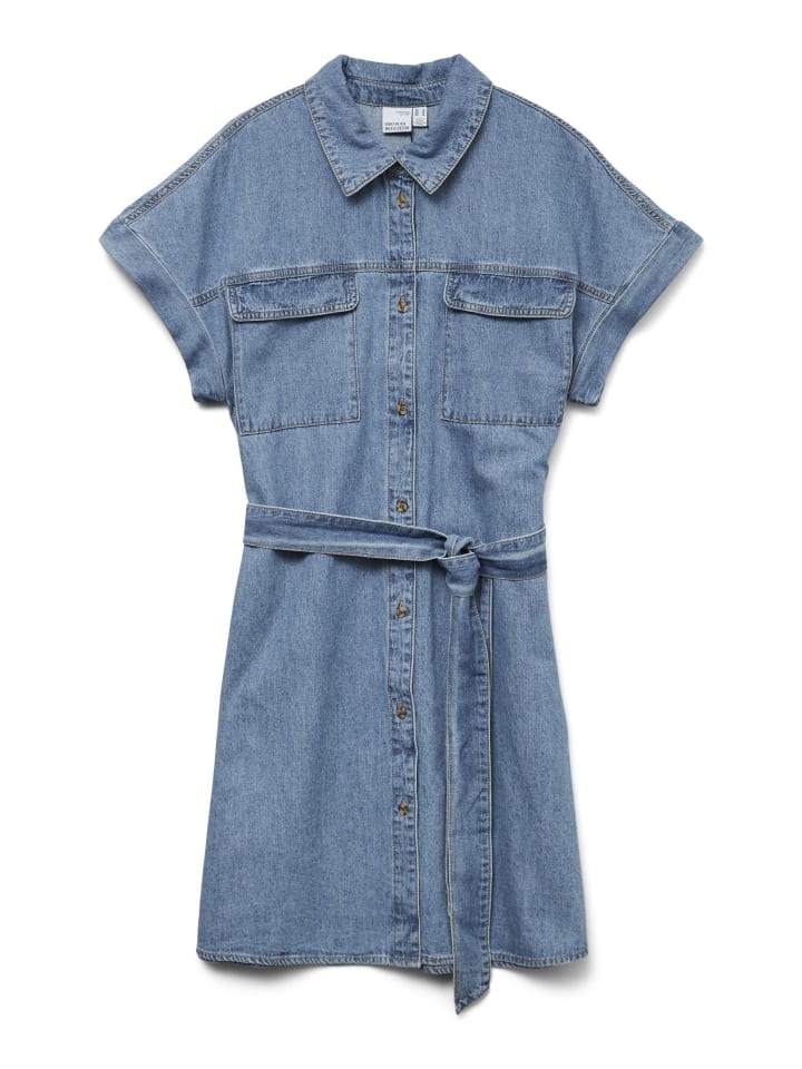 

Платье до колена Vero Moda, Средне-синий деним