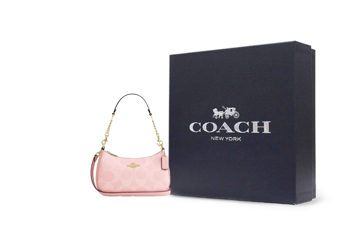 

COACH Женская сумка через плечо из искусственной кожи среднего размера розовый