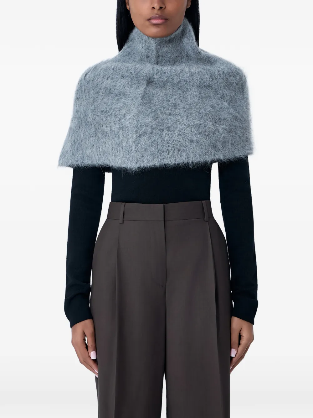 

Альпаковый воротник-стойка (или: воротник-горловина из шерсти альпаки) Toteme, серый