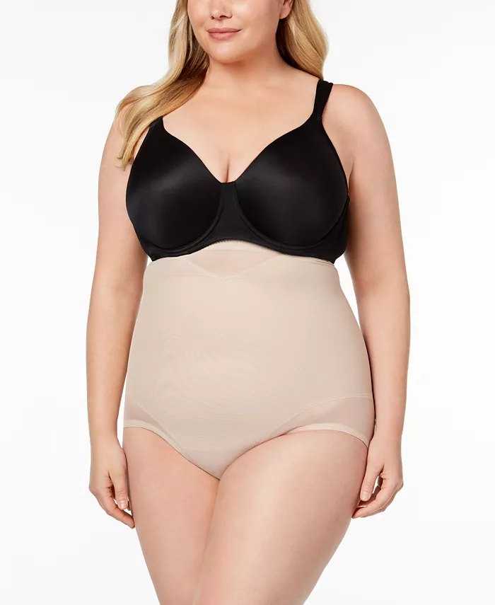 

Женские утягивающие трусы с высокой талией Extra Firm Tummy-Control Sheer Trim 2785 Miraclesuit, коричневый/бежевый