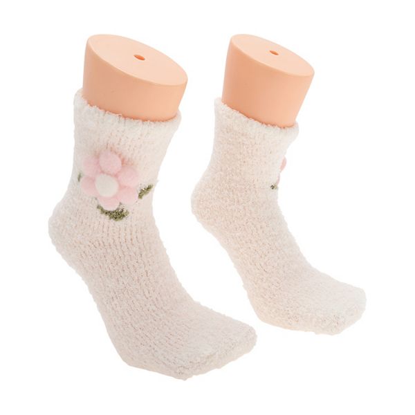 

Женские уютные носки для сна с цветочным принтом, one size Unique Bargains, White