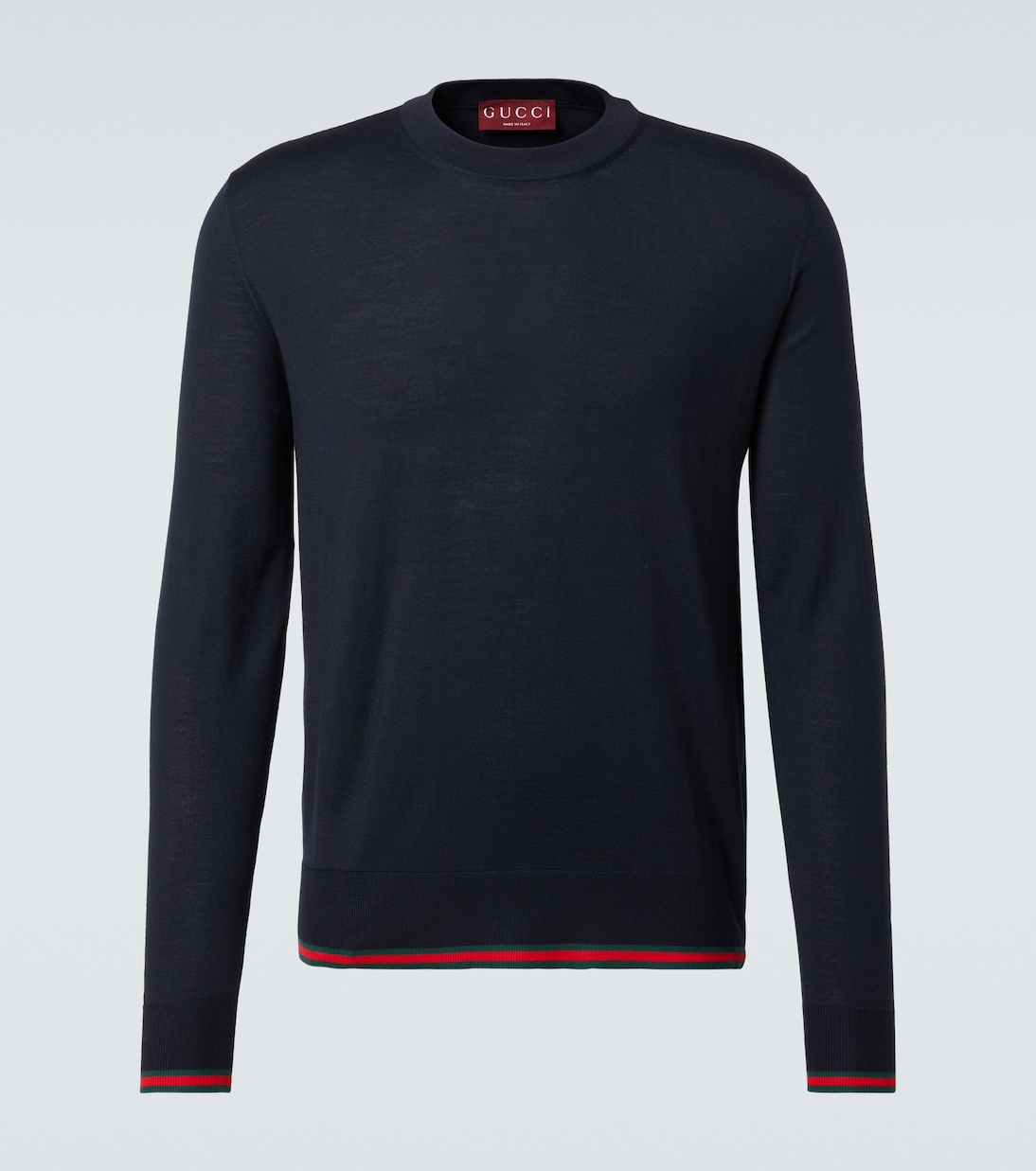 

Вязаный свитер из шерсти Gucci, Ink/Green/Red