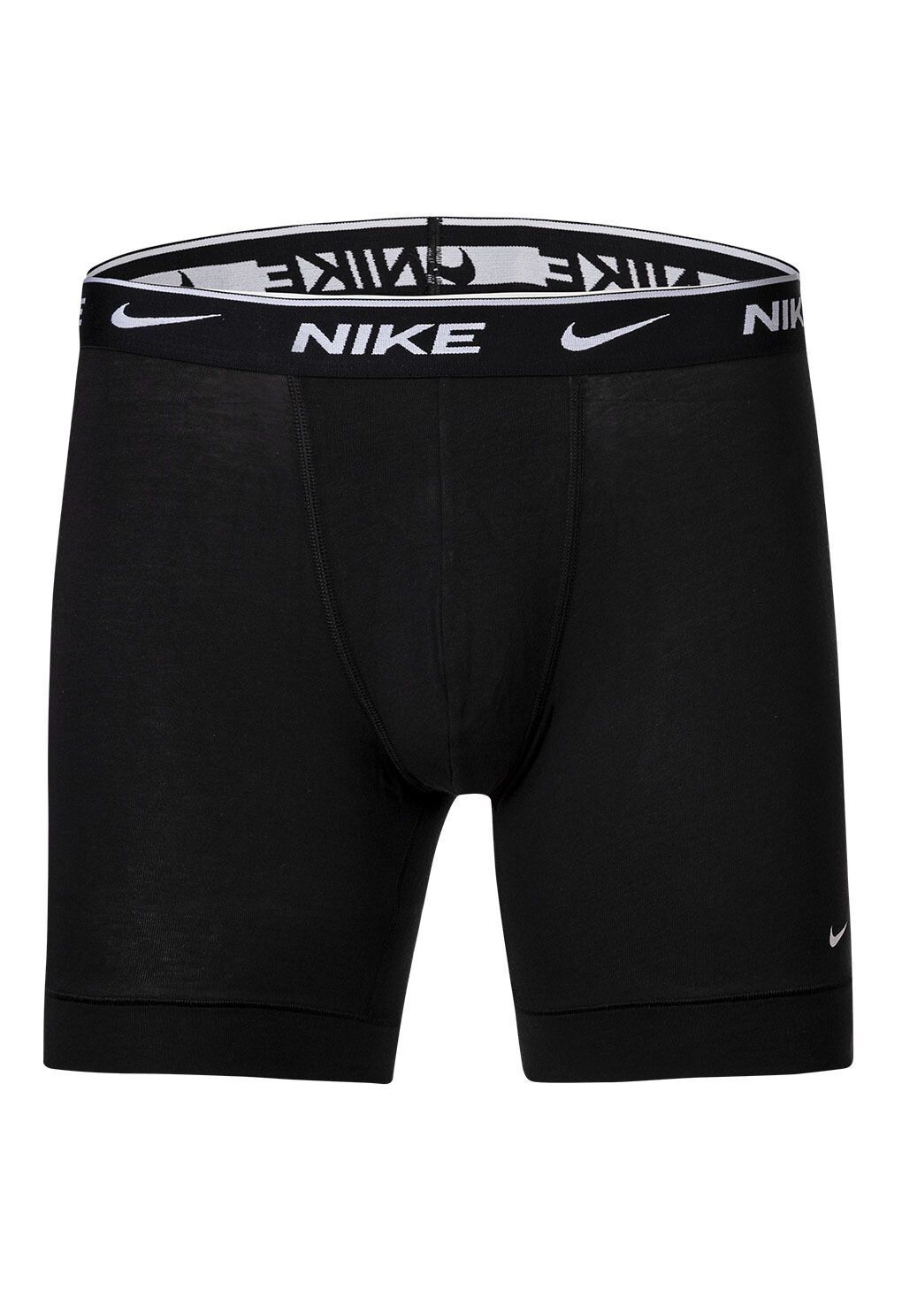 Трусы-боксеры из хлопка стрейч на каждый день, 3 шт NIKE, черный — фото 2