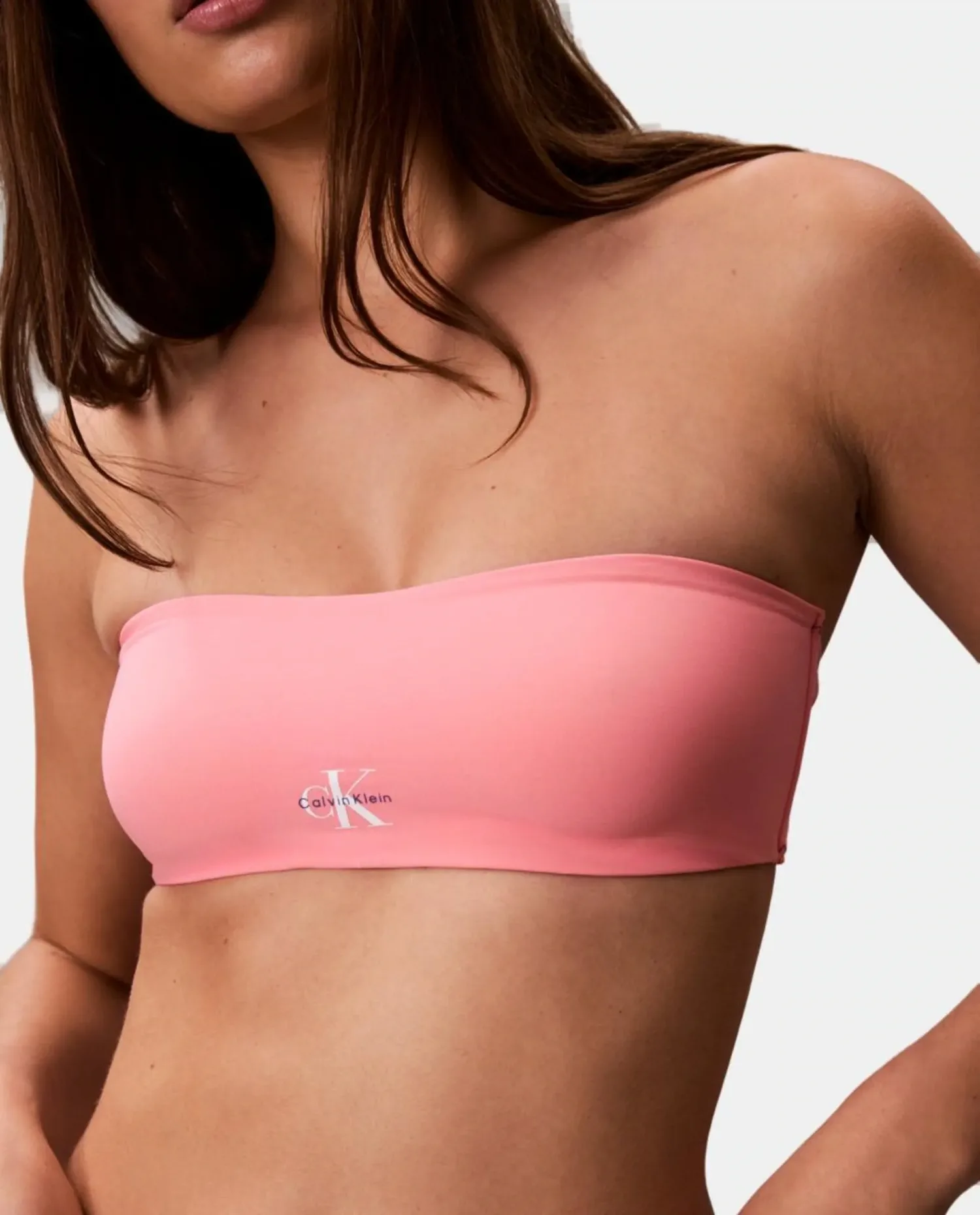 Верхняя часть бикини-бандо Calvin Klein, розовый