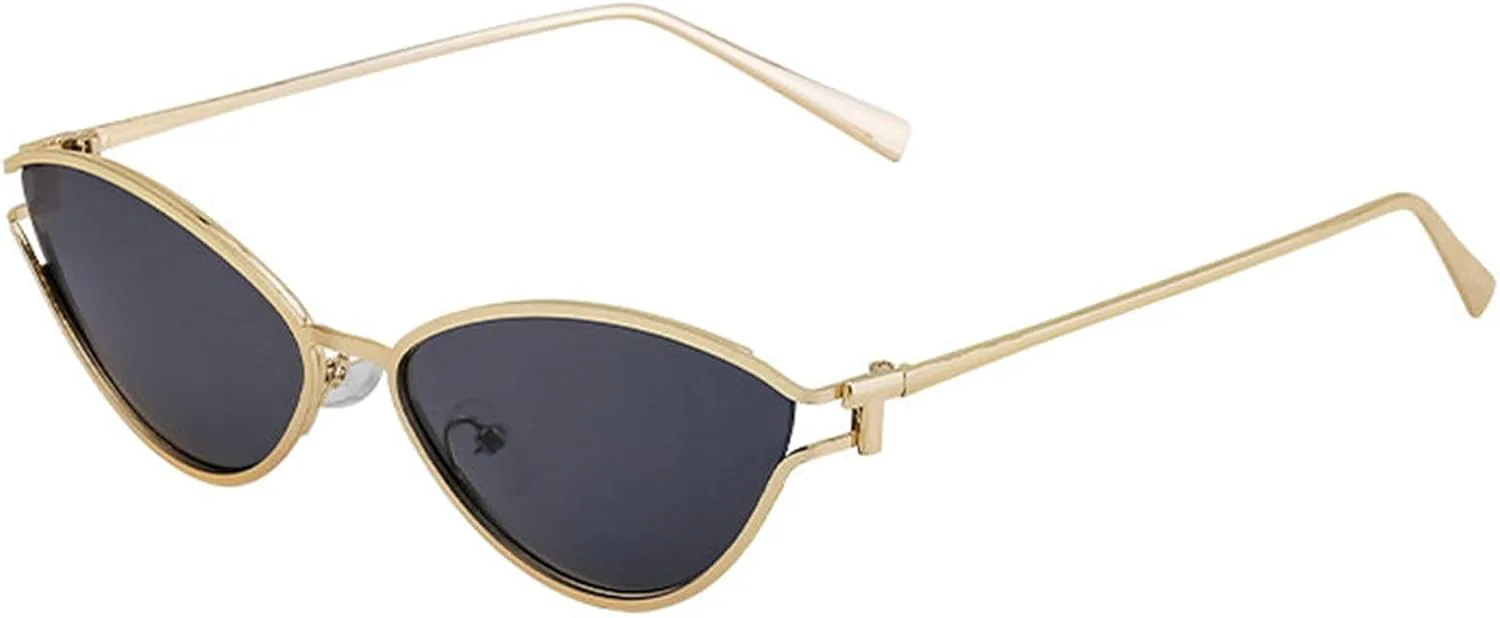 

Солнцезащитные очки Willochra Retro Small Oval для женщин, винтажные металлические солнцезащитные очки в стиле 90-х, мужские солнцезащитные очки «кошачий глаз», C2