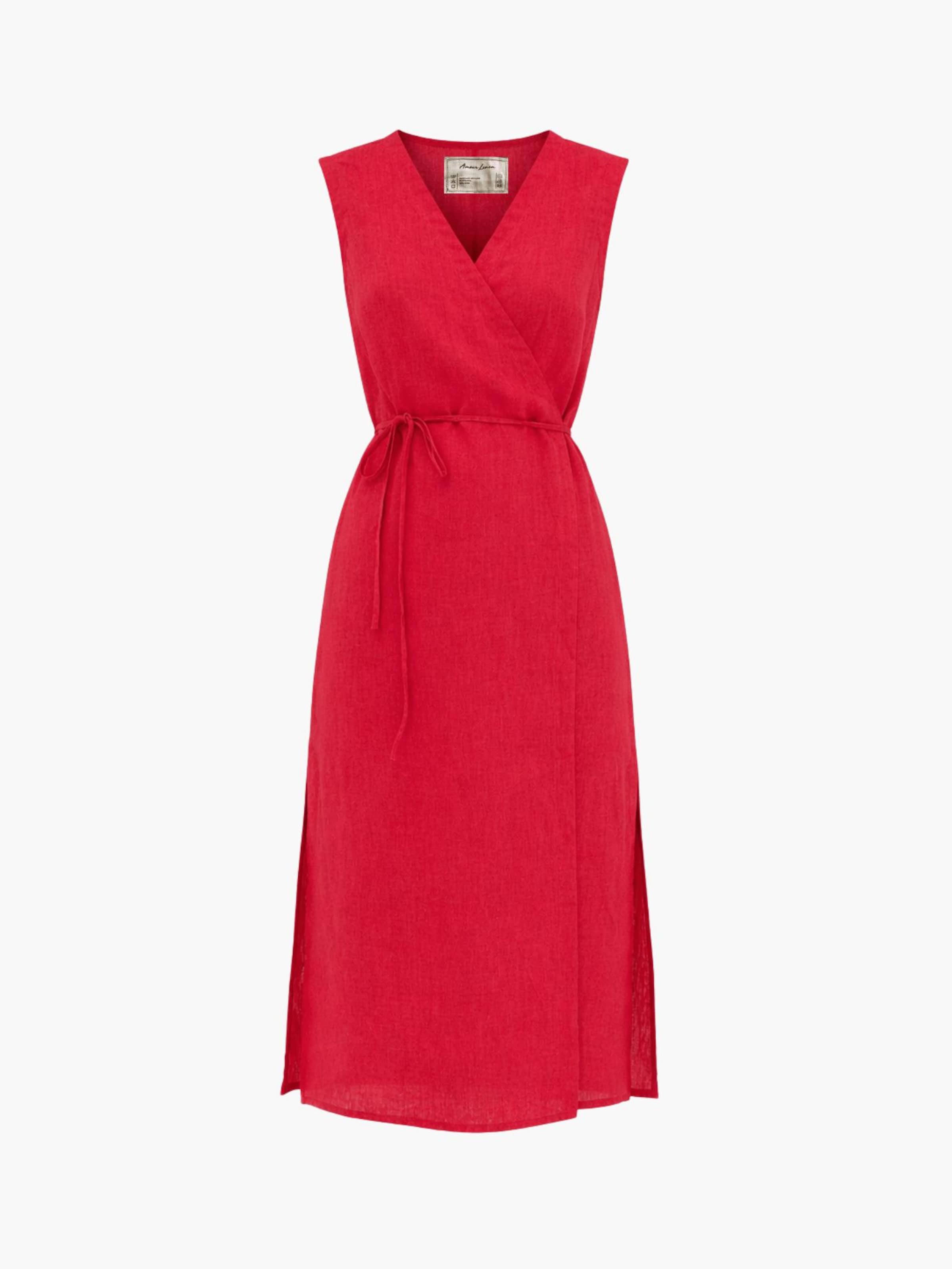 

AmourLinen Летнее платье 'Aurora' в темно-розовом цвете